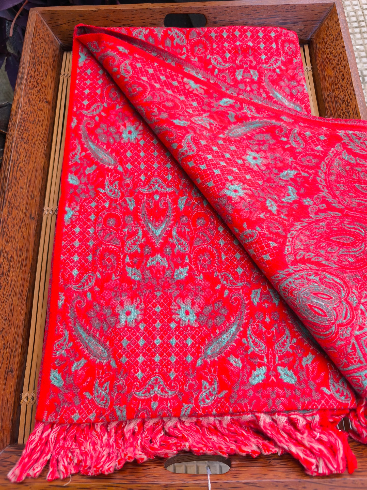 Warm Tibetan Yak Wool Shawl Scarf Stole Pashmina Blanket 75A