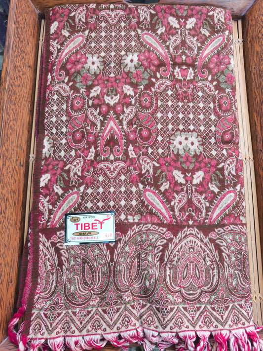 Warm Tibetan Yak Wool Shawl Scarf Stole Pashmina Blanket 75A