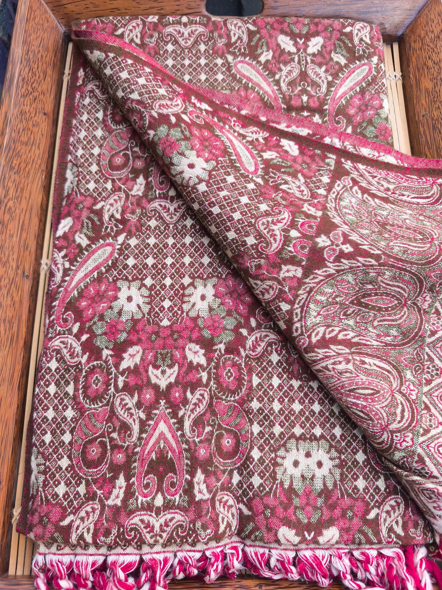 Warm Tibetan Yak Wool Shawl Scarf Stole Pashmina Blanket 75A