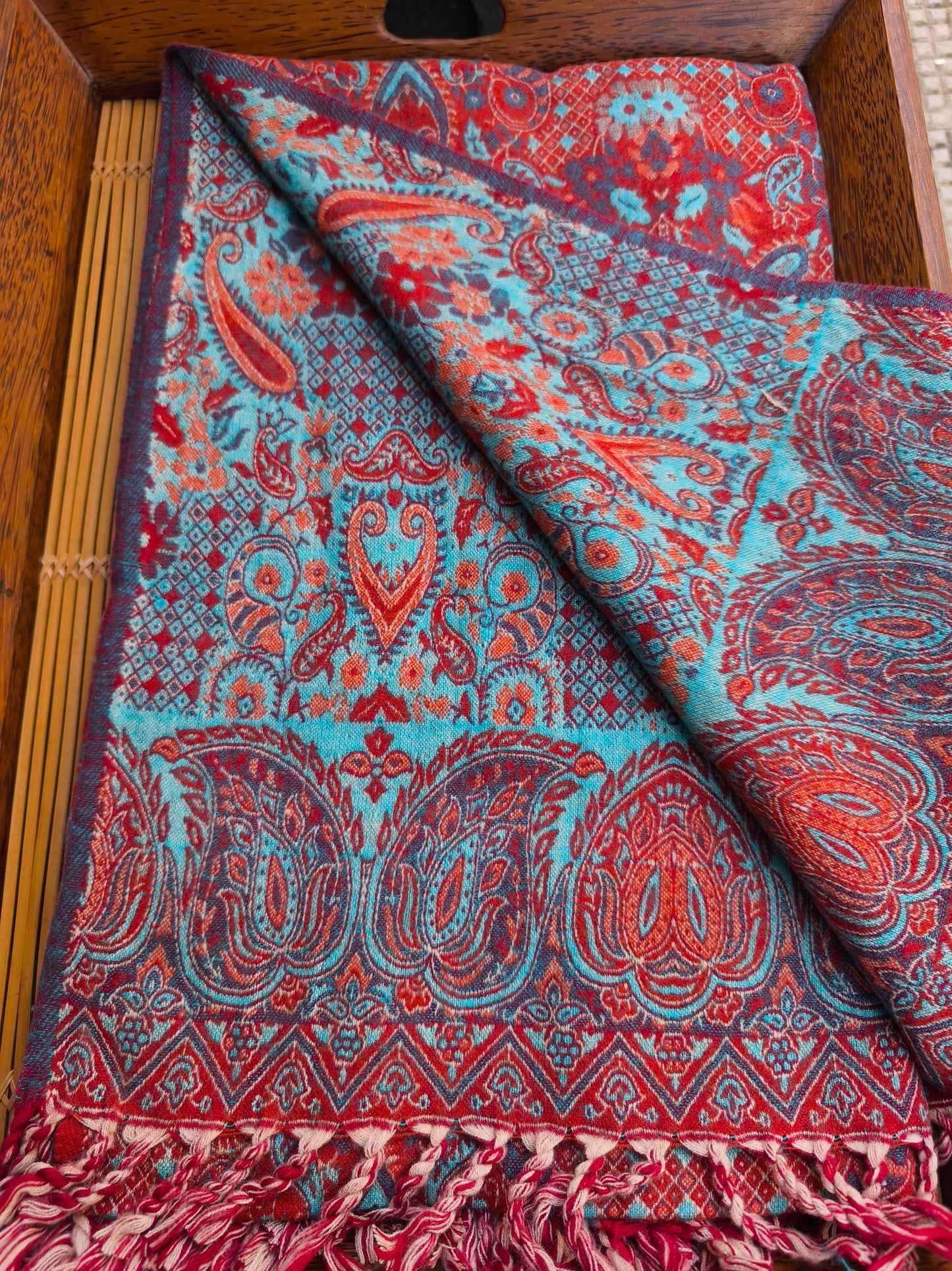 Warm Tibetan Yak Wool Shawl Scarf Stole Pashmina Blanket 75A