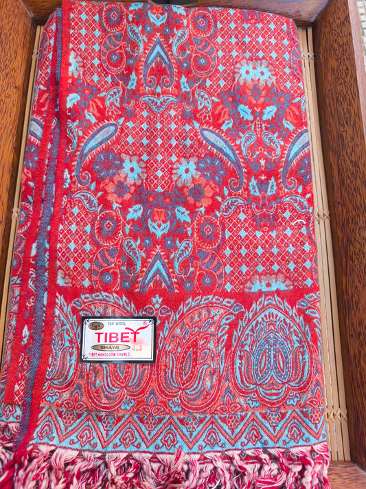 Warm Tibetan Yak Wool Shawl Scarf Stole Pashmina Blanket 75A