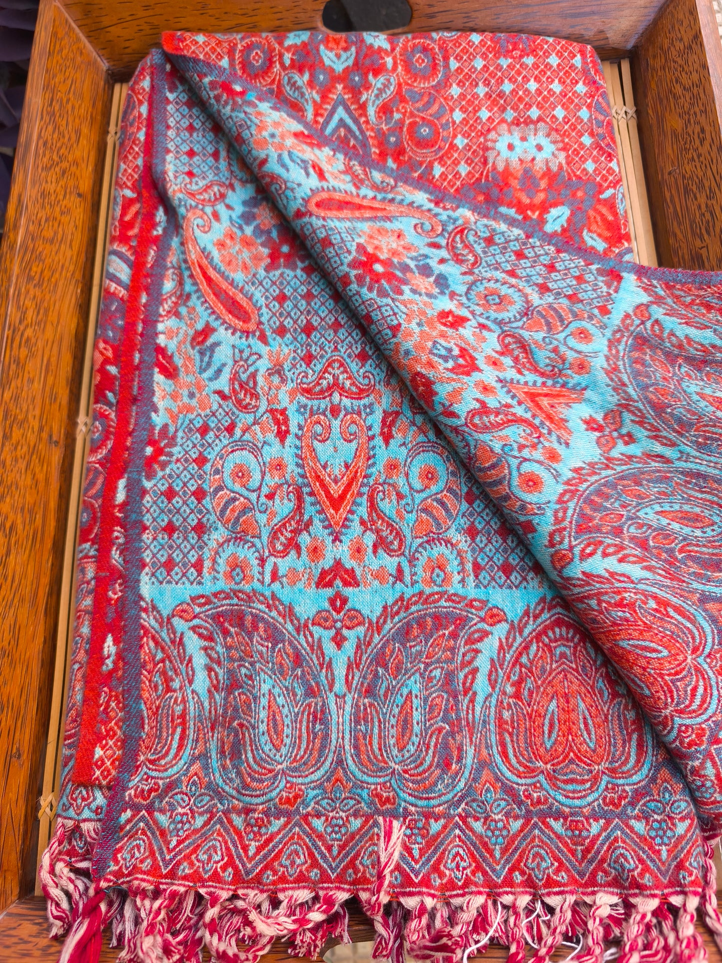 Warm Tibetan Yak Wool Shawl Scarf Stole Pashmina Blanket 75A