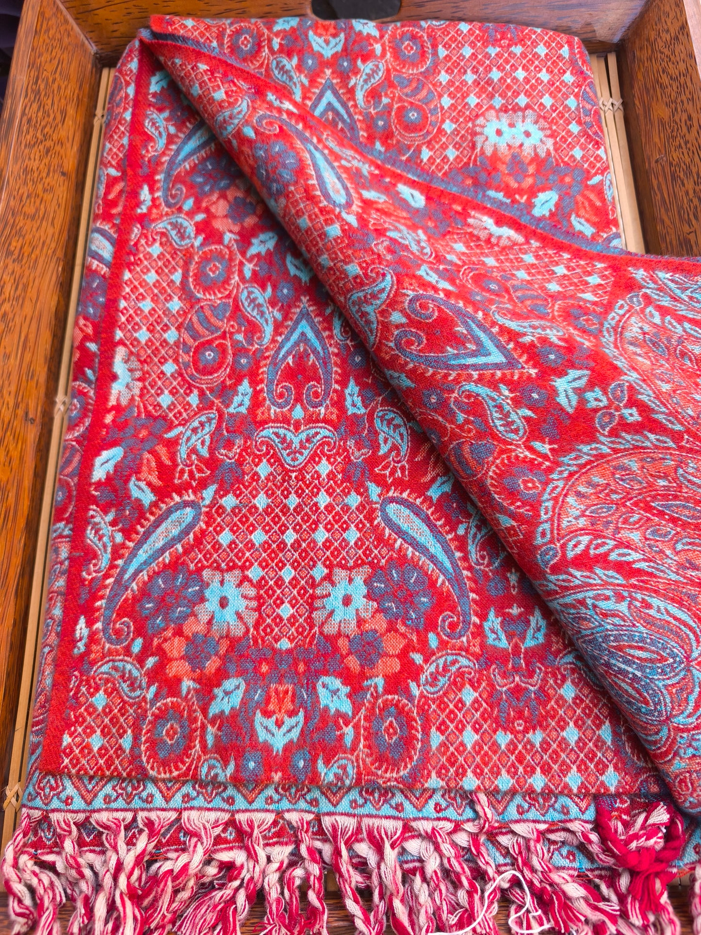 Warm Tibetan Yak Wool Shawl Scarf Stole Pashmina Blanket 75A