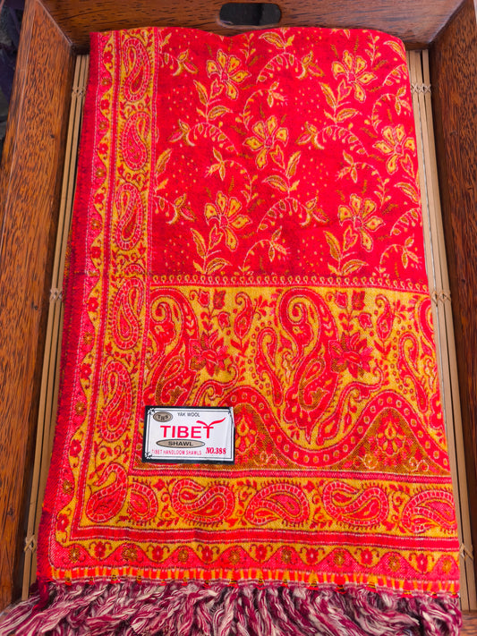 Scialle sciarpa stola Pashmina coperta lana di Yak calda Tibet 108A