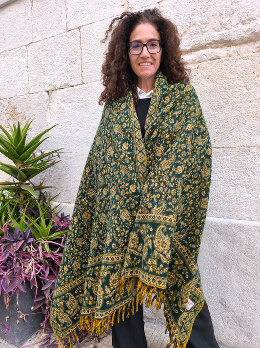 Scialle sciarpa stola Pashmina coperta lana di Yak calda Tibet 109A