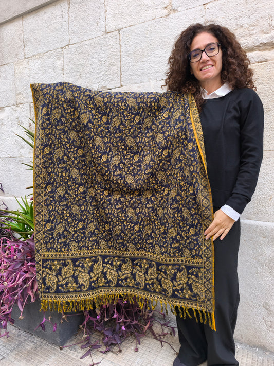 Scialle sciarpa stola Pashmina coperta lana di Yak calda Tibet 111A