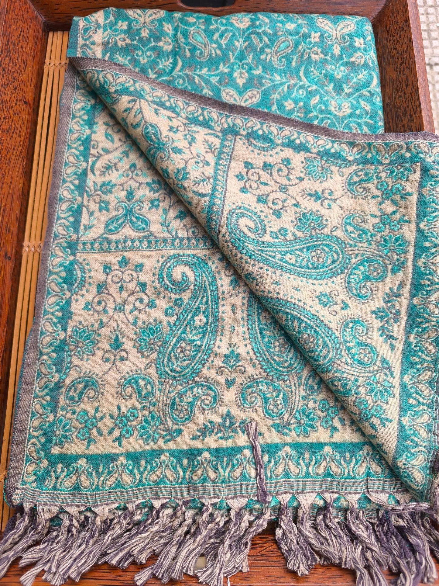 Warm Tibetan Yak Wool Shawl Scarf Stole Pashmina Blanket 75A