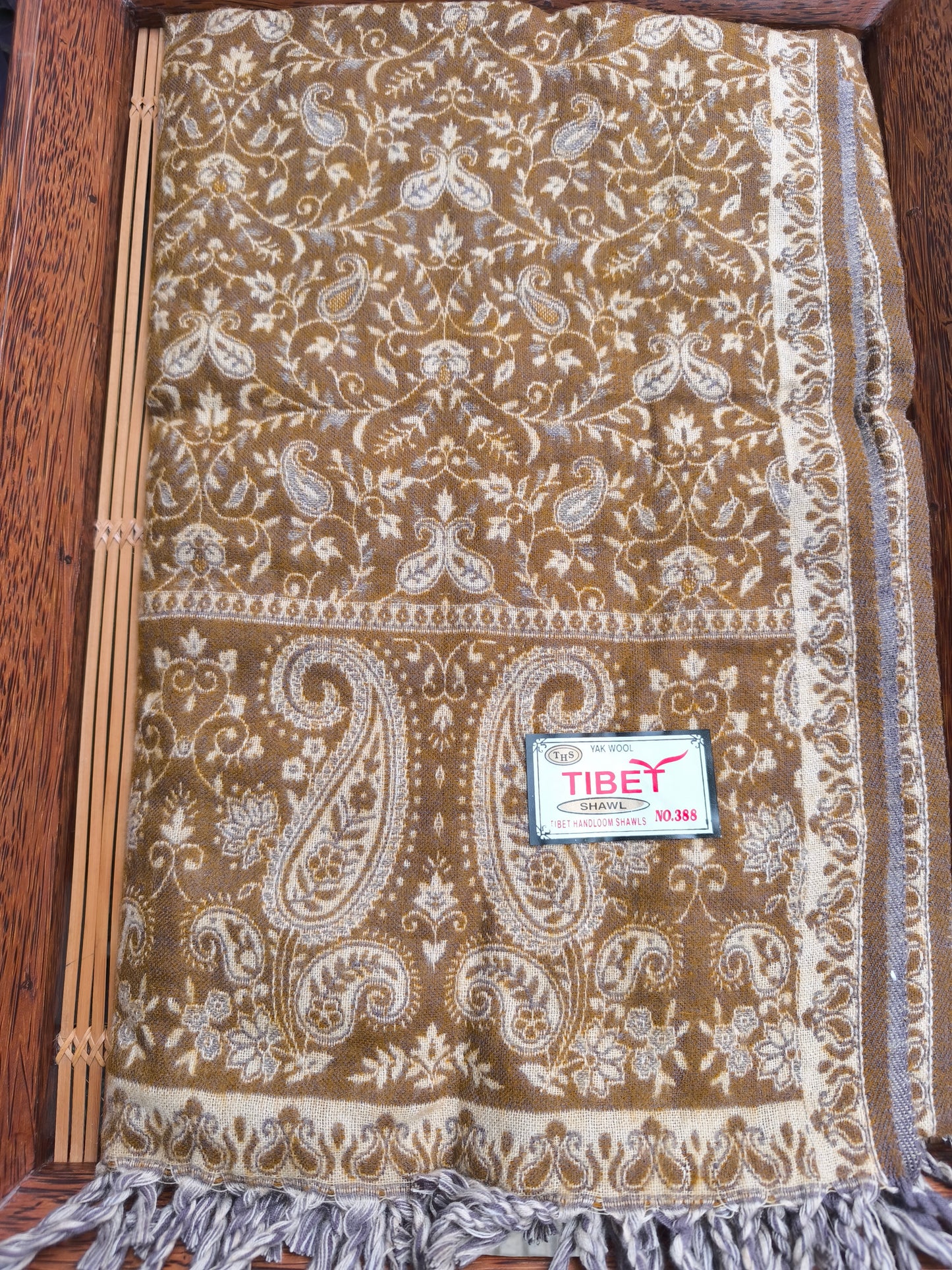 Warm Tibetan Yak Wool Shawl Scarf Stole Pashmina Blanket 75A