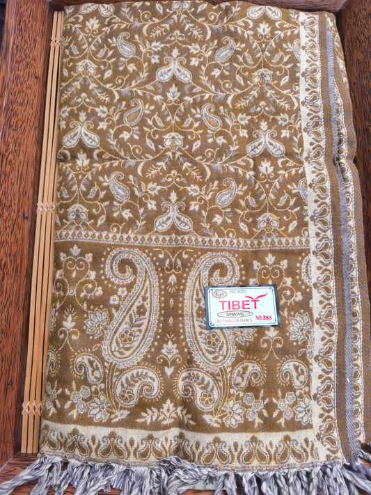 Scialle sciarpa stola Pashmina coperta lana di Yak calda Tibet 115A