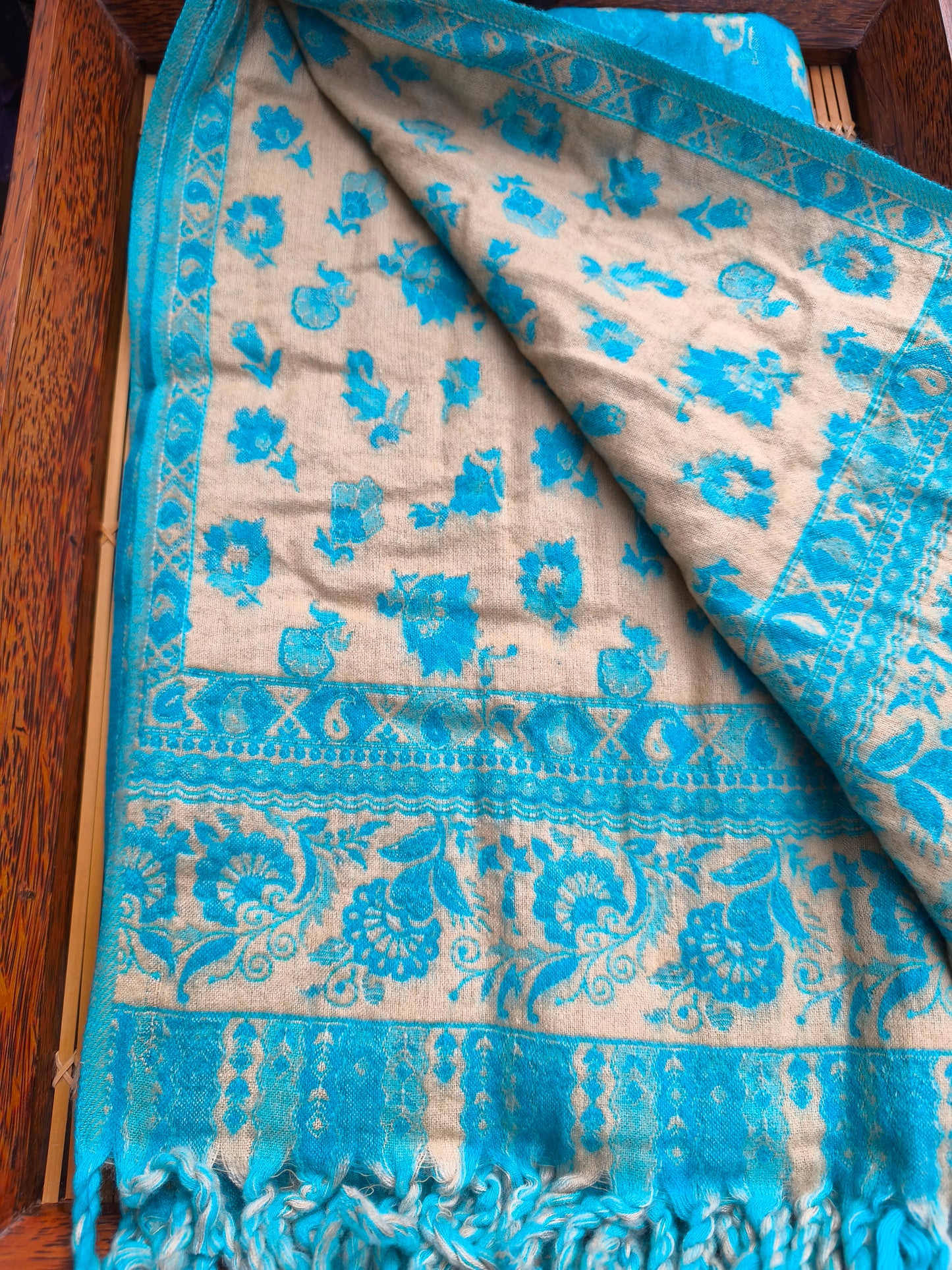 Warm Tibetan Yak Wool Shawl Scarf Stole Pashmina Blanket 116A