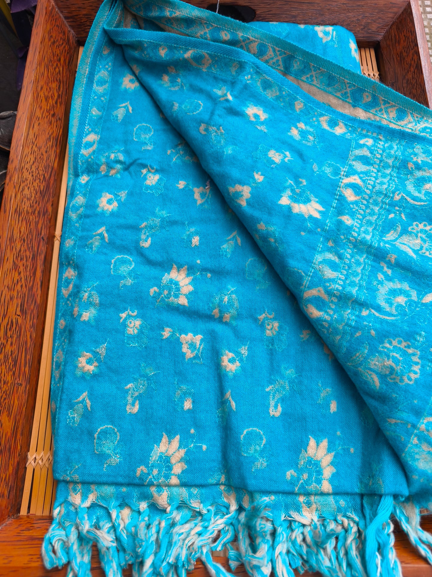 Warm Tibetan Yak Wool Shawl Scarf Stole Pashmina Blanket 116A