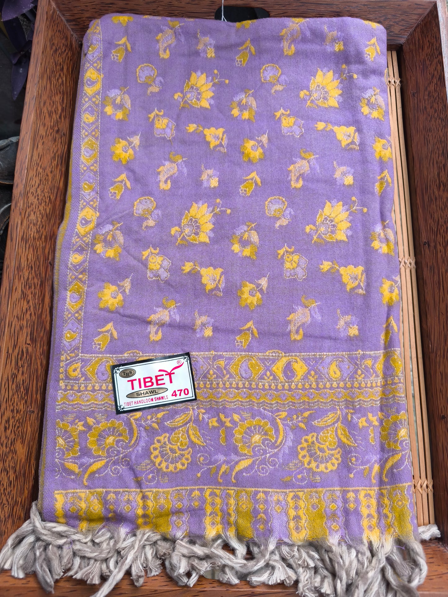 Warm Yak Wool Pashmina Shawl Scarf Stole Blanket Tibet 117A