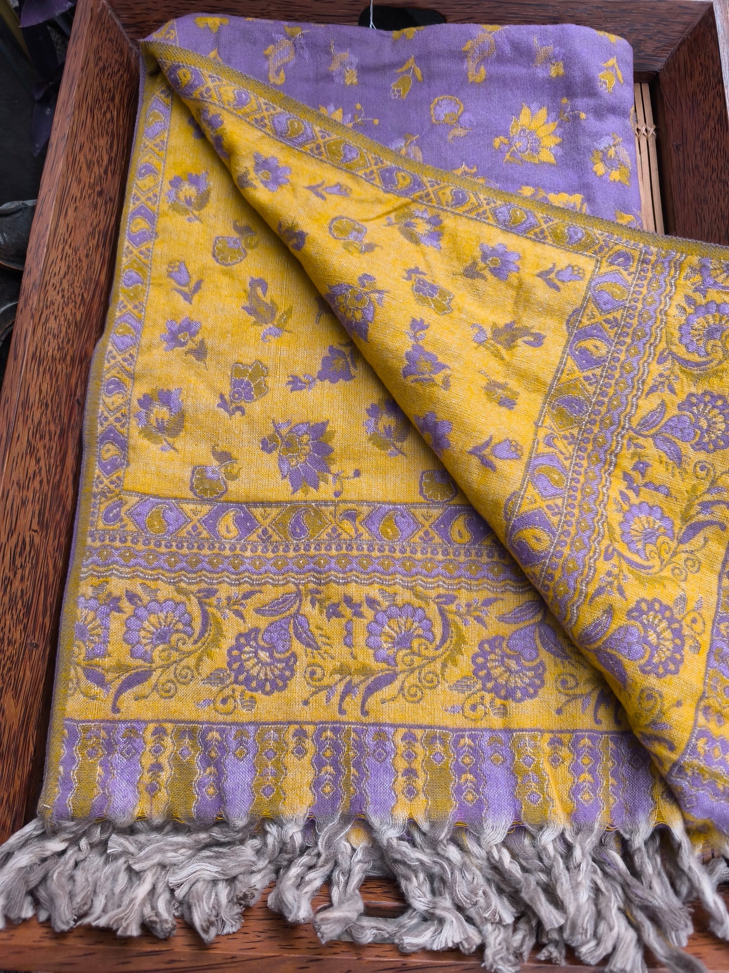 Warm Yak Wool Pashmina Shawl Scarf Stole Blanket Tibet 117A