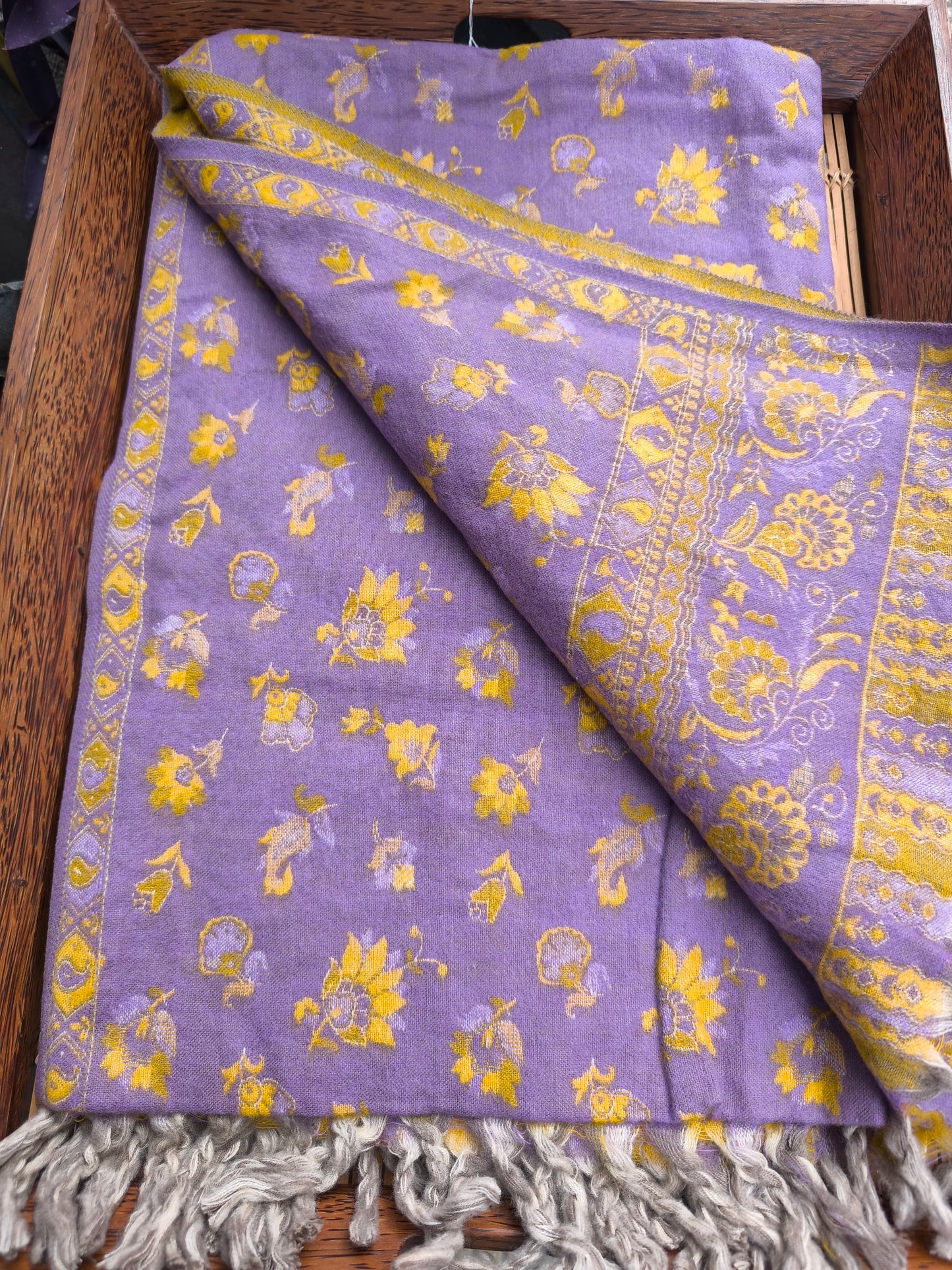 Warm Yak Wool Pashmina Shawl Scarf Stole Blanket Tibet 117A