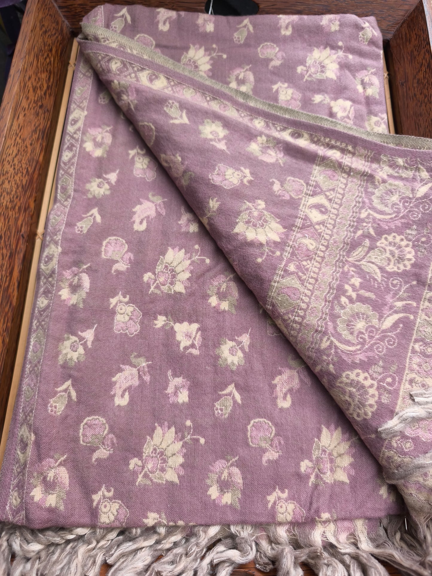 Warm Tibetan Yak Wool Shawl Scarf Stole Pashmina Blanket 119A