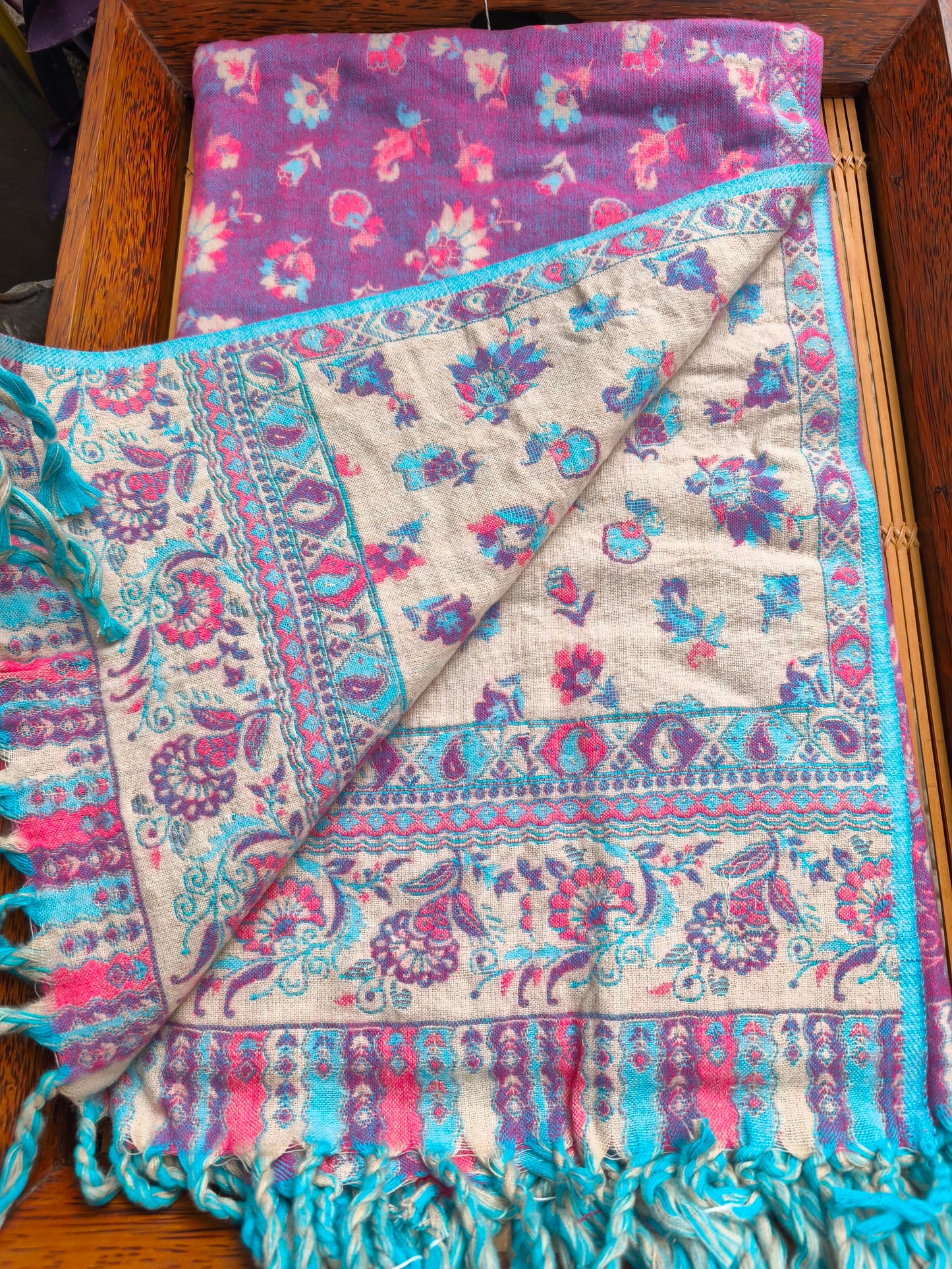 Warm Tibetan Yak Wool Shawl Scarf Stole Pashmina Blanket 120A