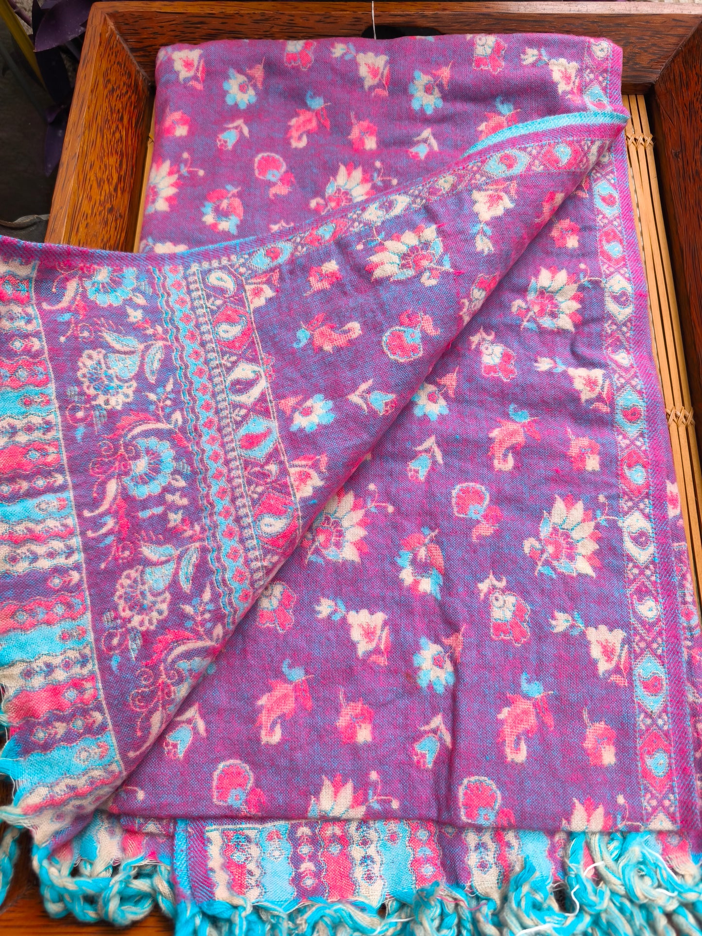 Warm Tibetan Yak Wool Shawl Scarf Stole Pashmina Blanket 120A