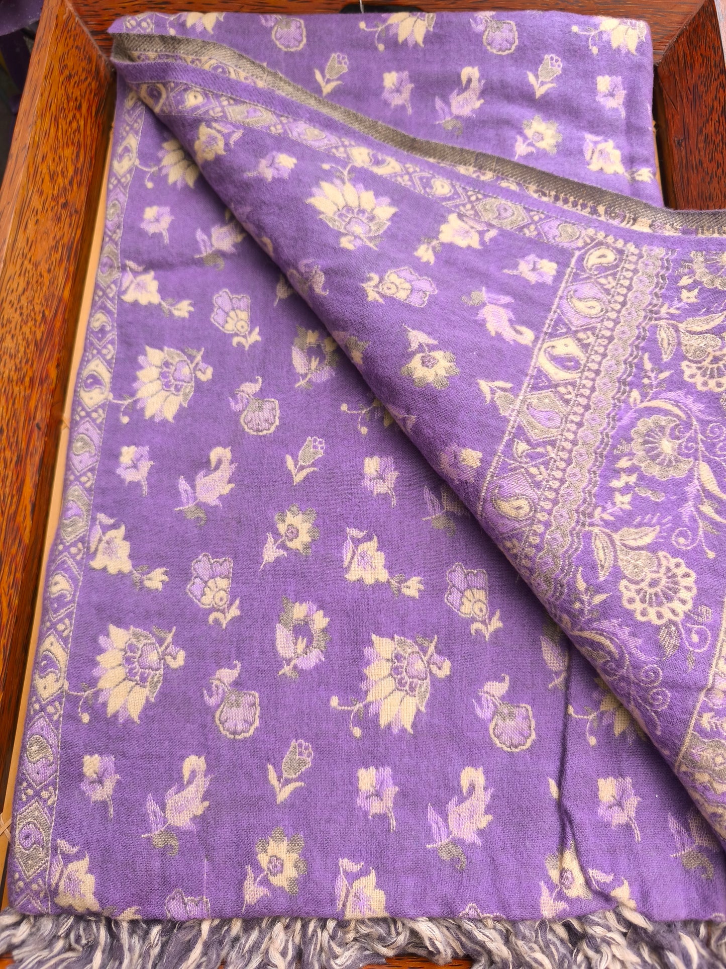 Warm Tibetan Yak Wool Shawl Scarf Stole Pashmina Blanket 122A