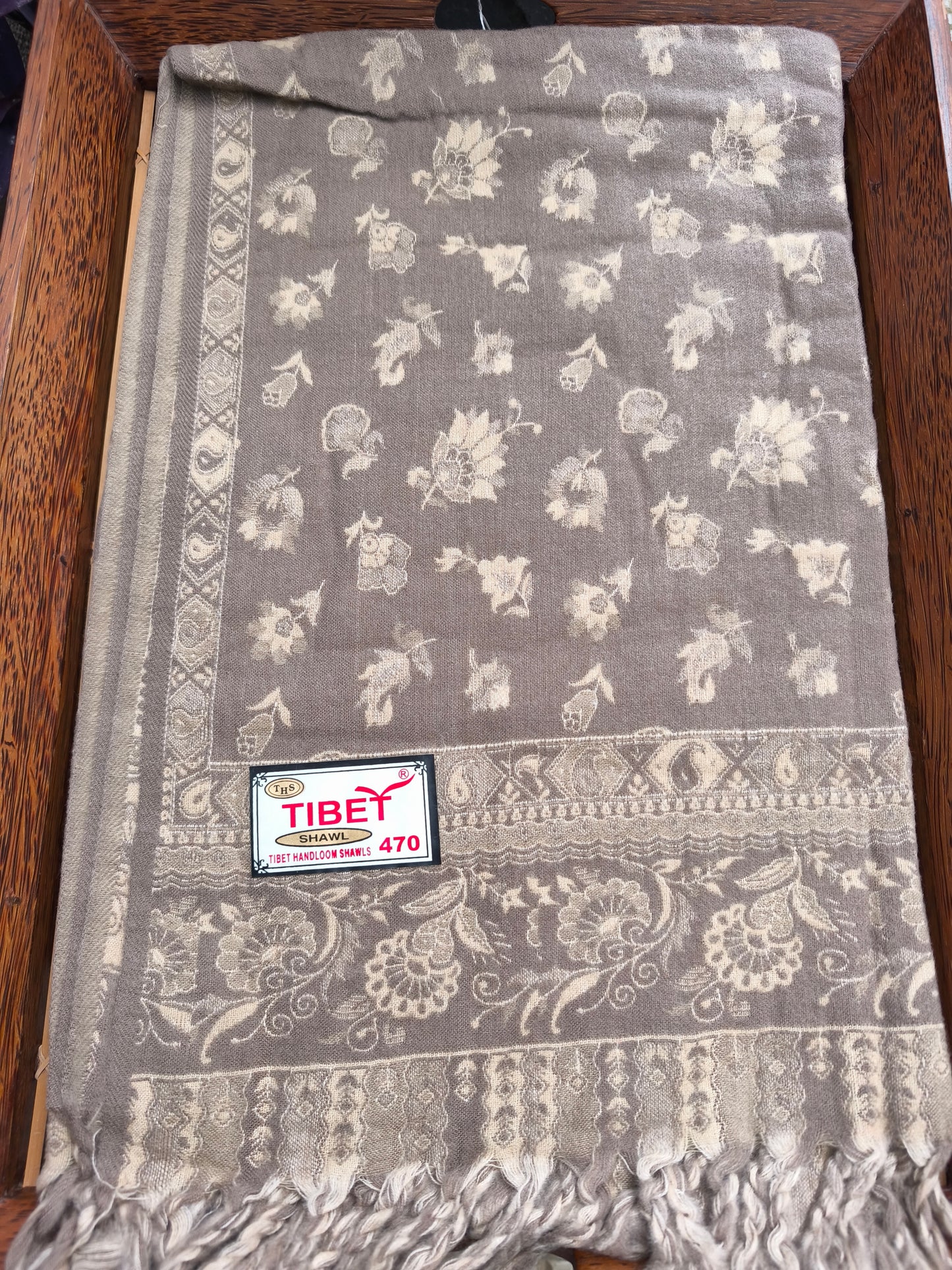 Warm Tibetan Yak Wool Shawl Scarf Stole Pashmina Blanket 123A