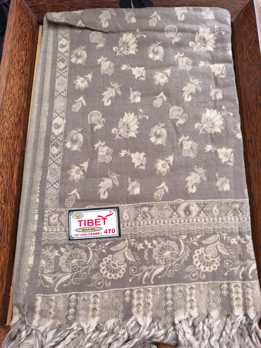 Warmer Schal aus tibetischer Yakwolle, Pashmina-Decke 123A