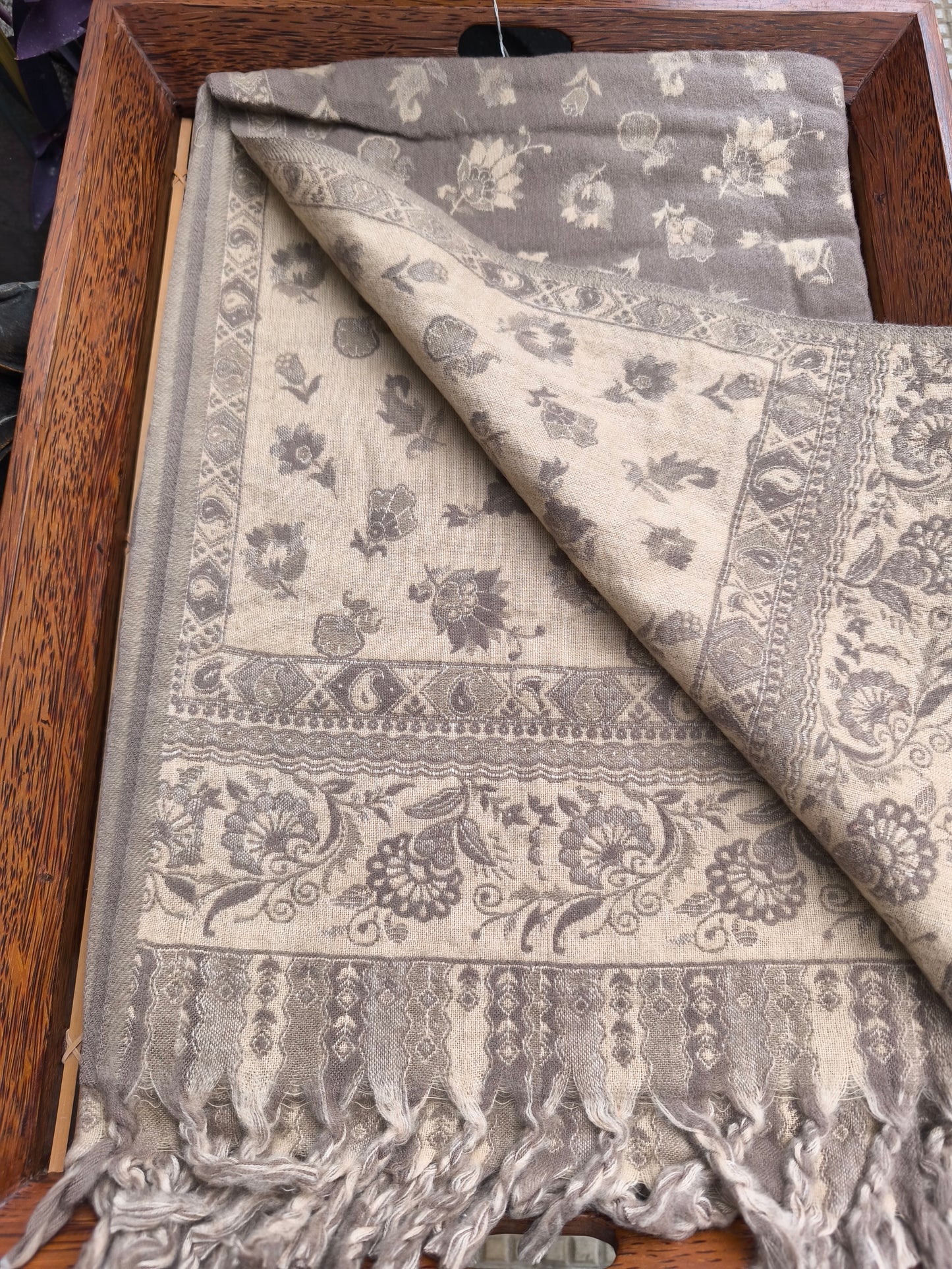 Warm Tibetan Yak Wool Shawl Scarf Stole Pashmina Blanket 123A