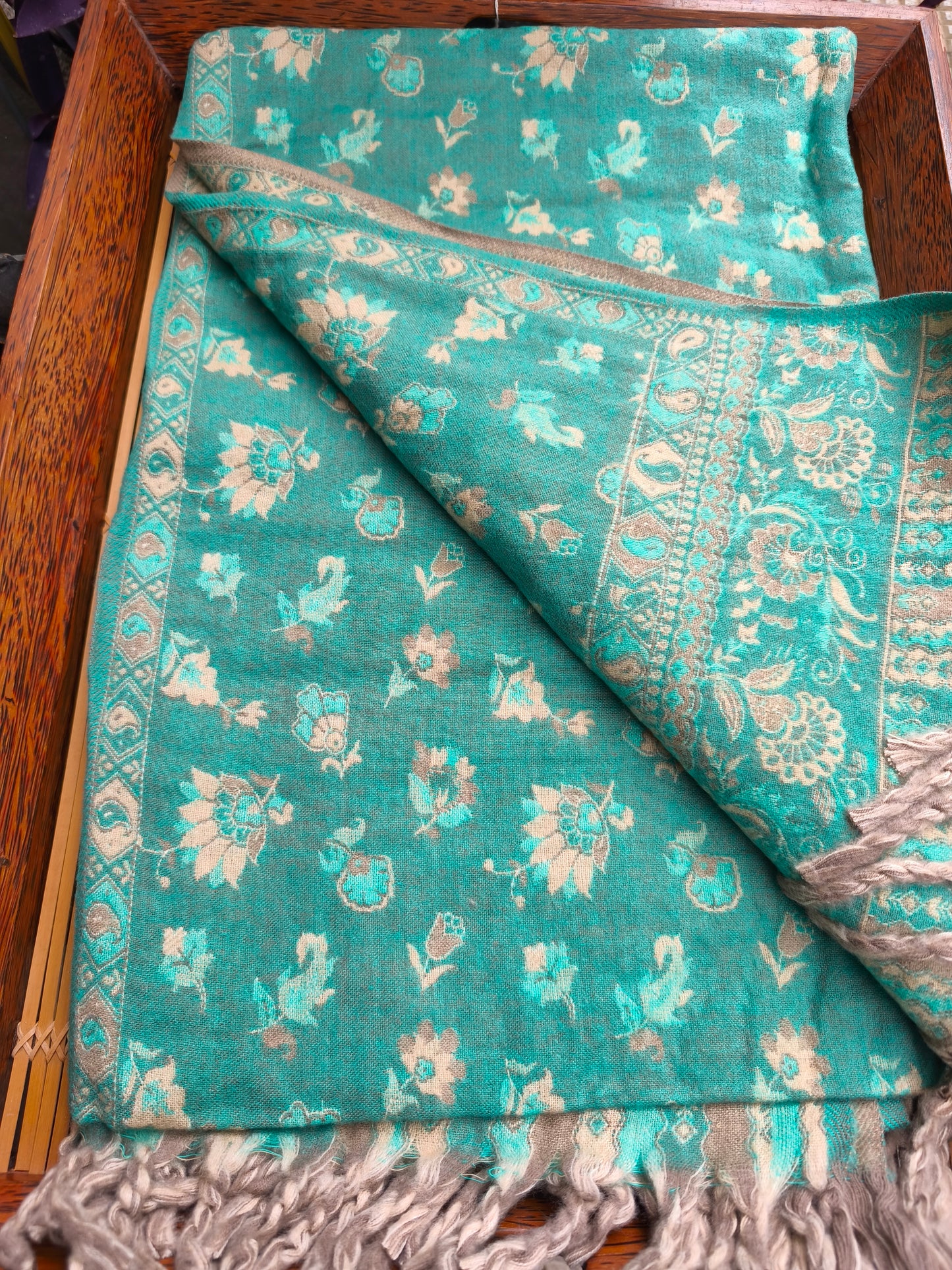 Warm Tibetan Yak Wool Shawl Scarf Stole Pashmina Blanket 124A