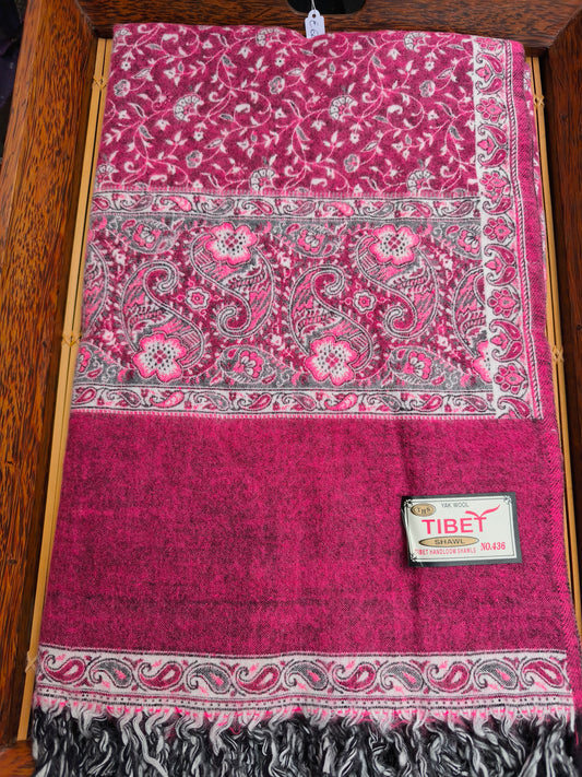 Warmer tibetischer Yak-Wollschal, Schal, Stola, Pashmina-Decke 126A