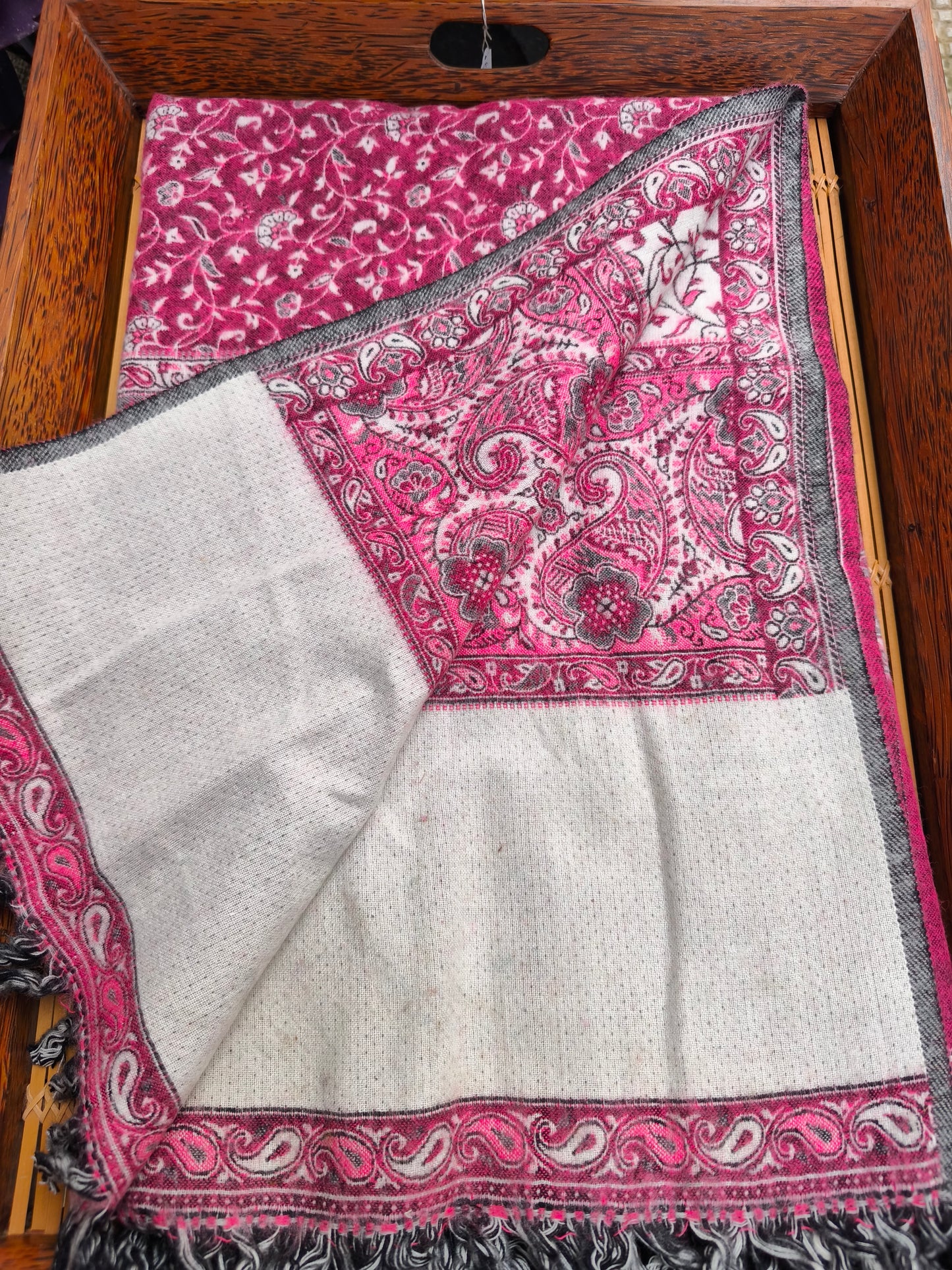 Warm Tibetan Yak Wool Shawl Scarf Stole Pashmina Blanket 126A