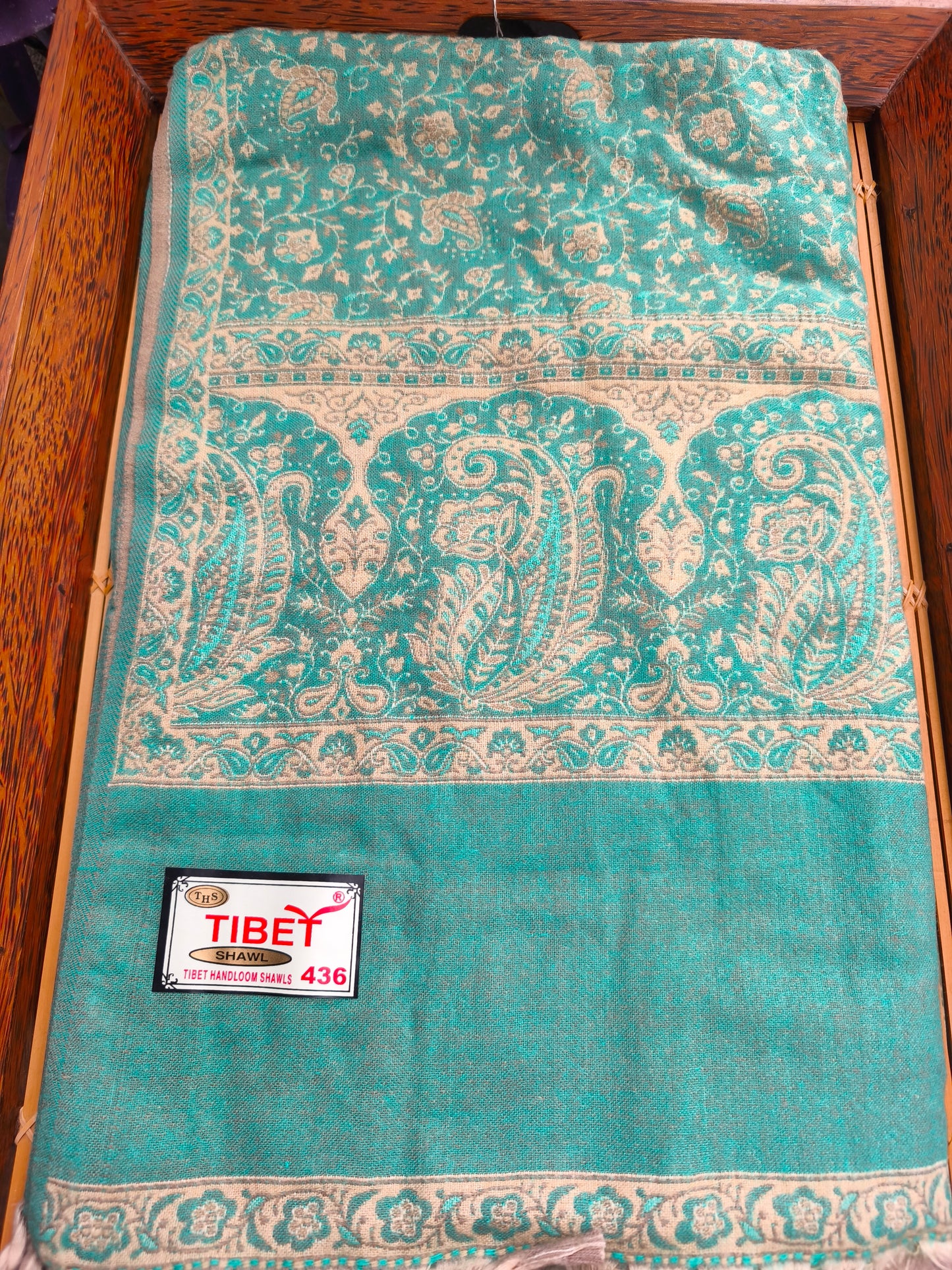 Warm Tibetan Yak Wool Shawl Scarf Stole Pashmina Blanket 128A