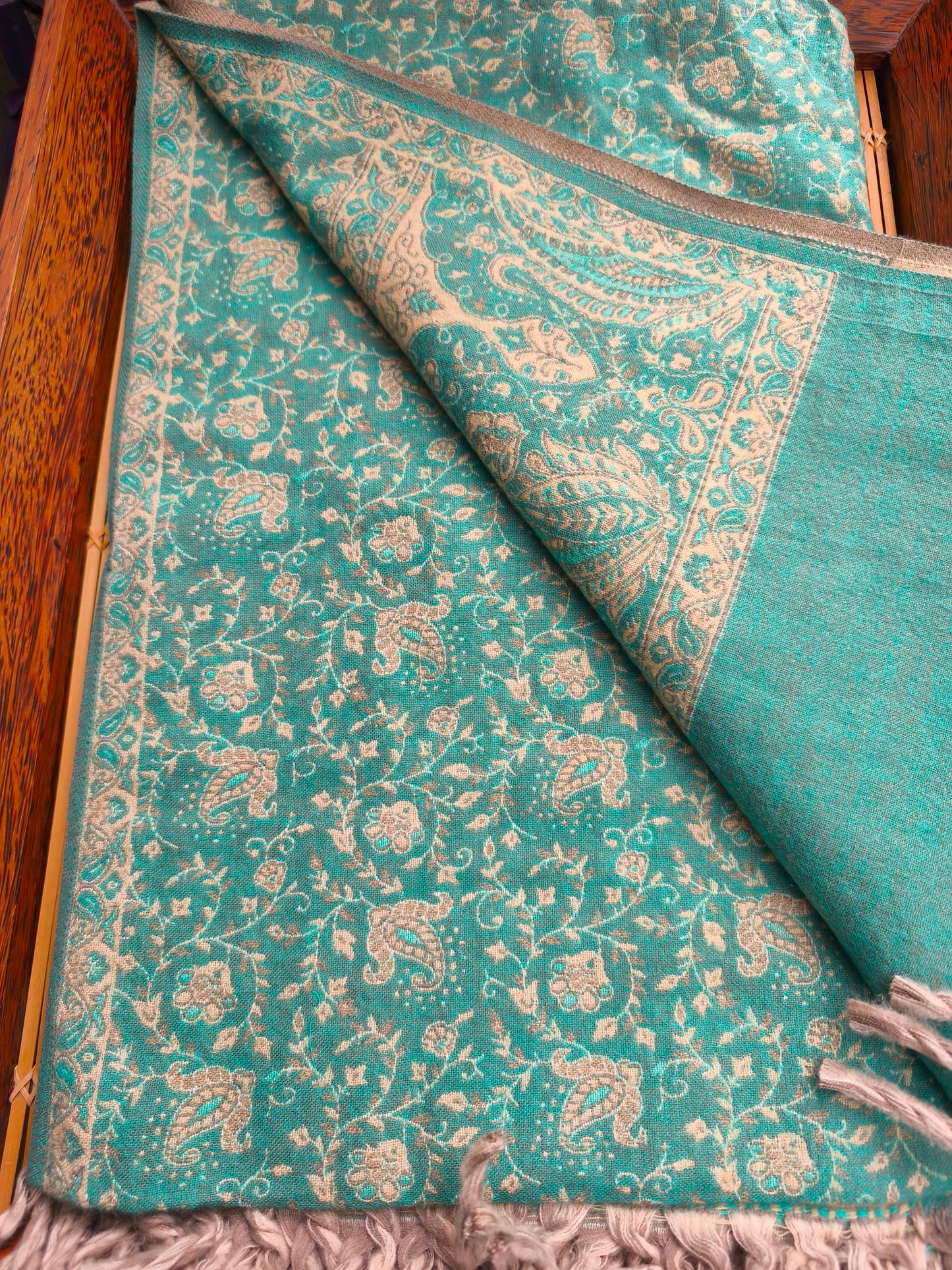 Warm Tibetan Yak Wool Shawl Scarf Stole Pashmina Blanket 128A