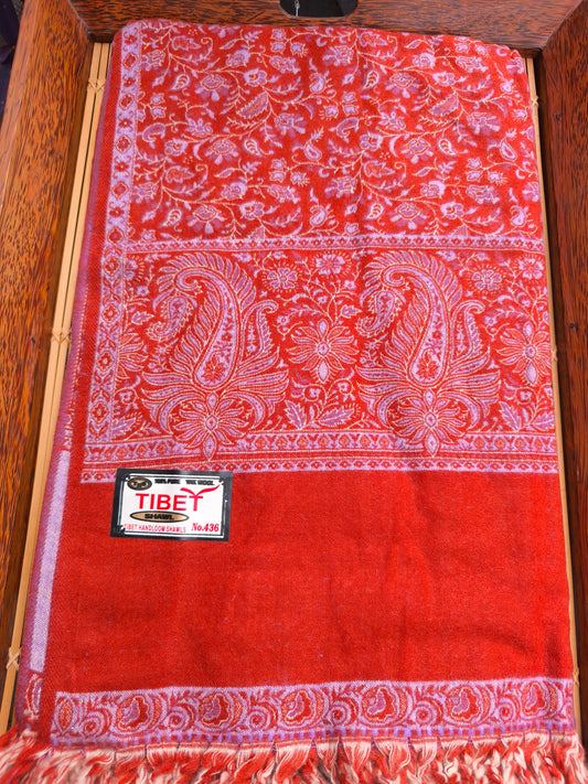 Warmer Schal aus tibetischer Yakwolle, Pashmina-Decke 129A