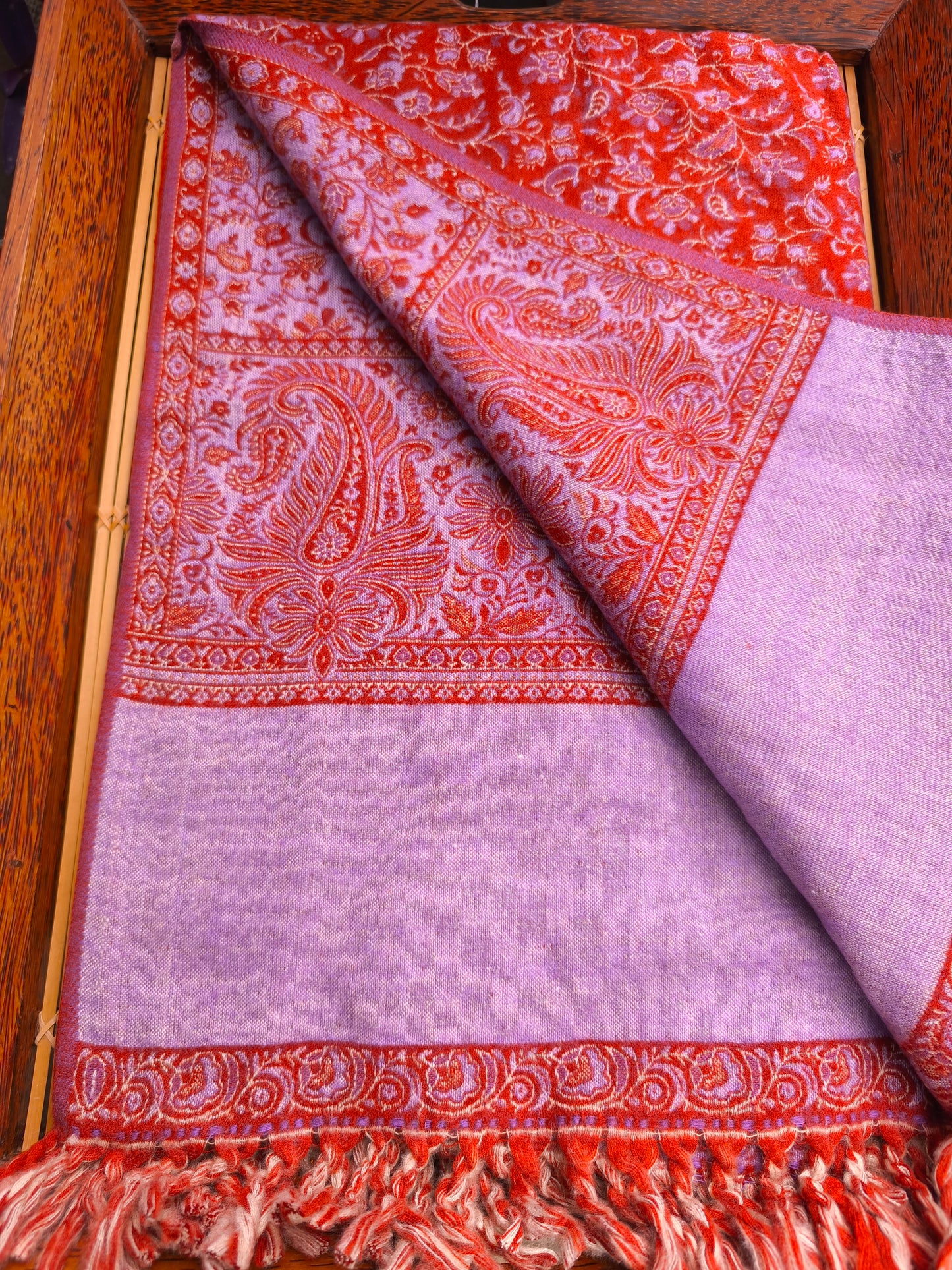 Warm Tibetan Yak Wool Shawl Scarf Stole Pashmina Blanket 129A