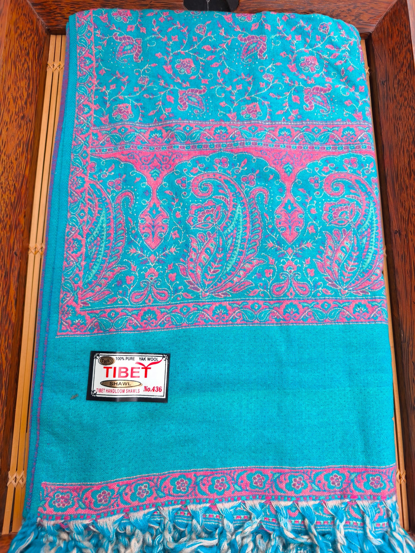 Warm Tibetan Yak Wool Shawl Scarf Stole Pashmina Blanket 130A