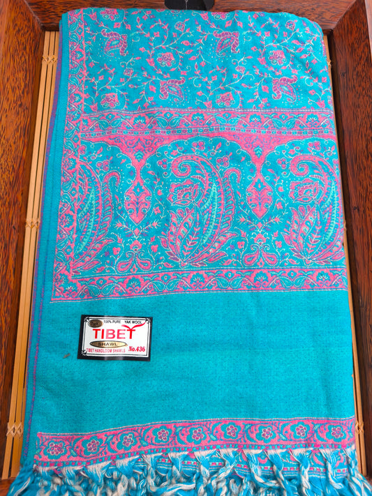 Warmer Schal aus tibetischer Yakwolle, Pashmina-Decke 130A