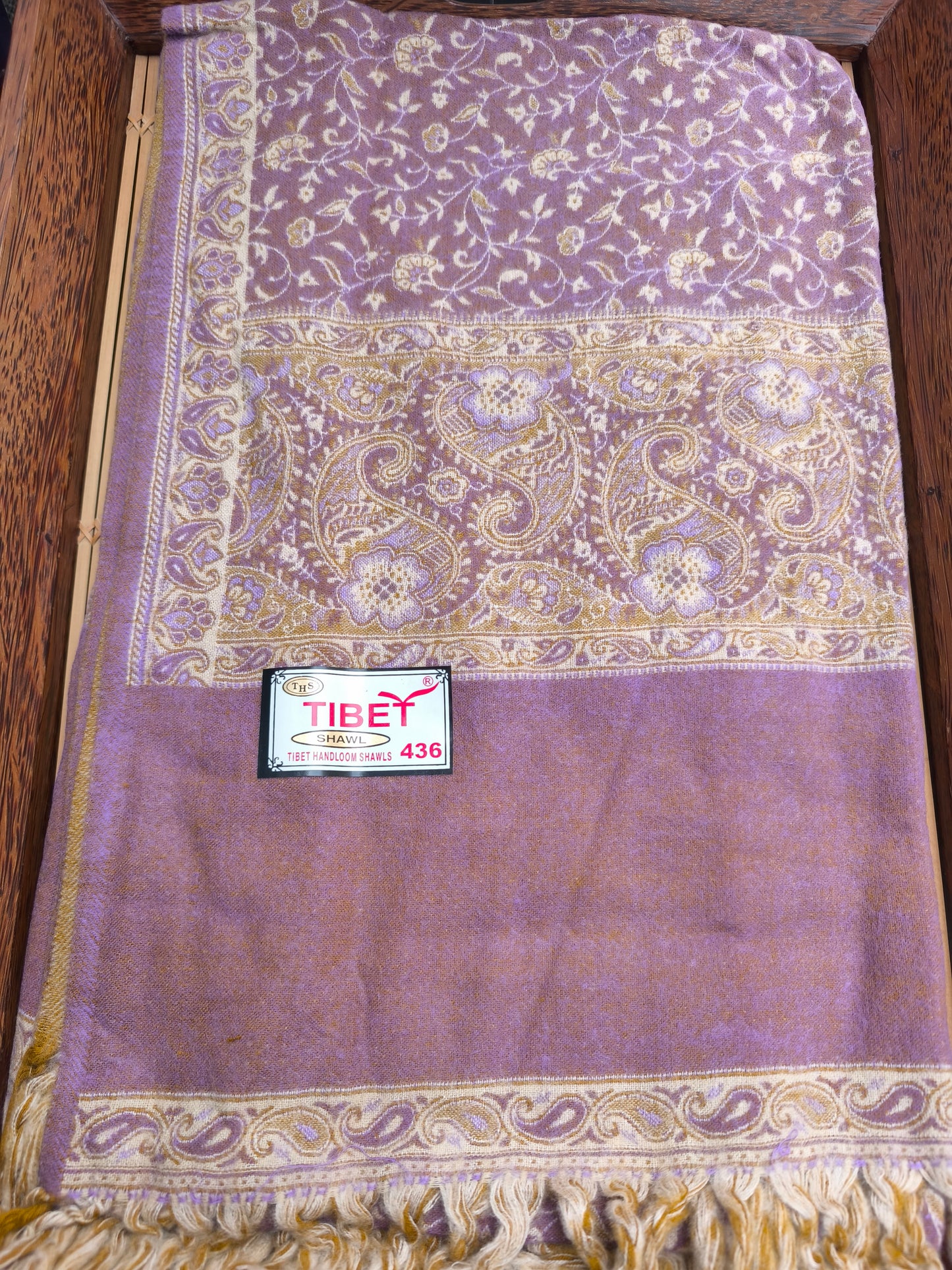 Warm Yak Wool Pashmina Shawl Scarf Stole Blanket Tibet 131A