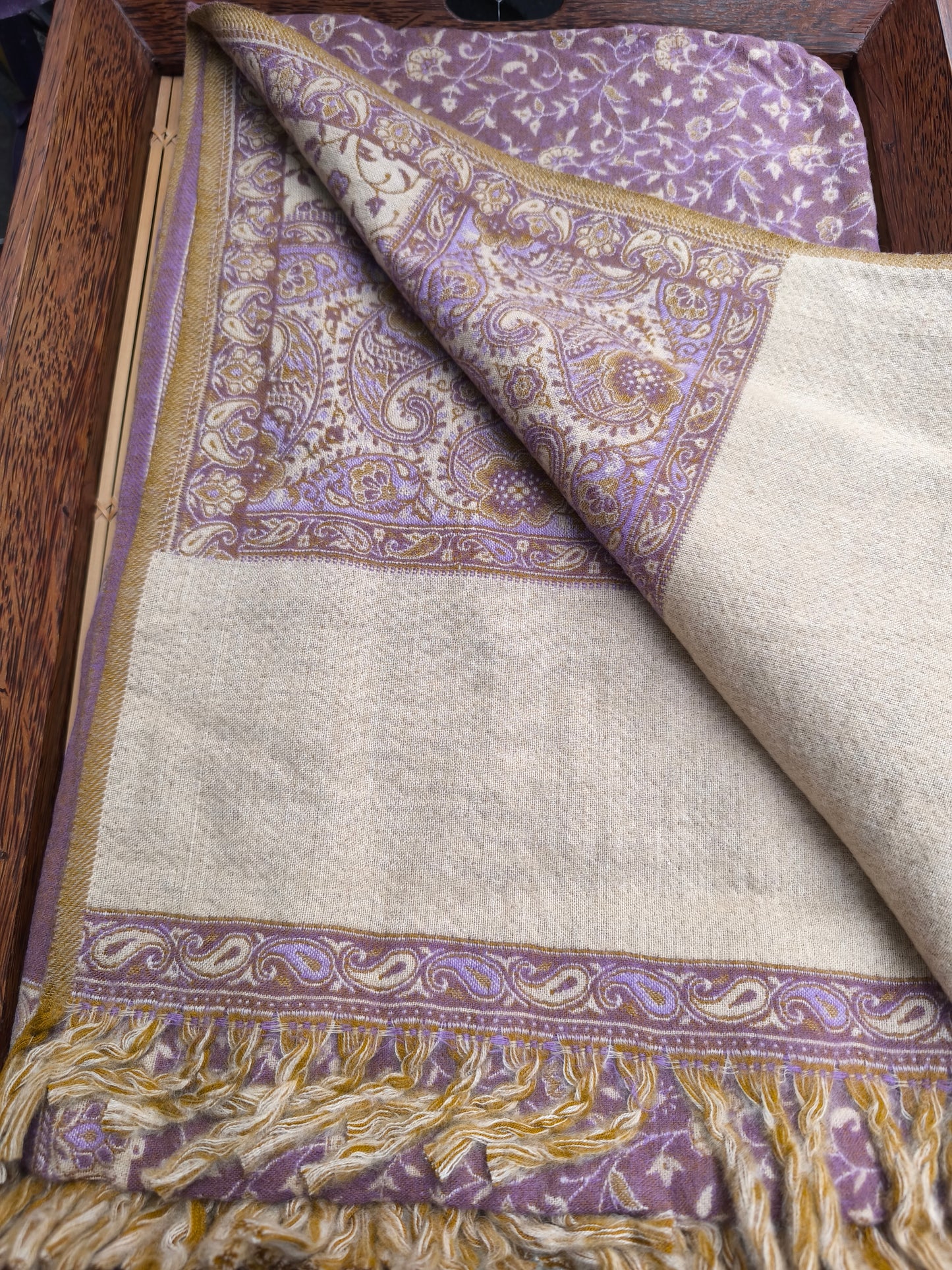 Warm Yak Wool Pashmina Shawl Scarf Stole Blanket Tibet 131A