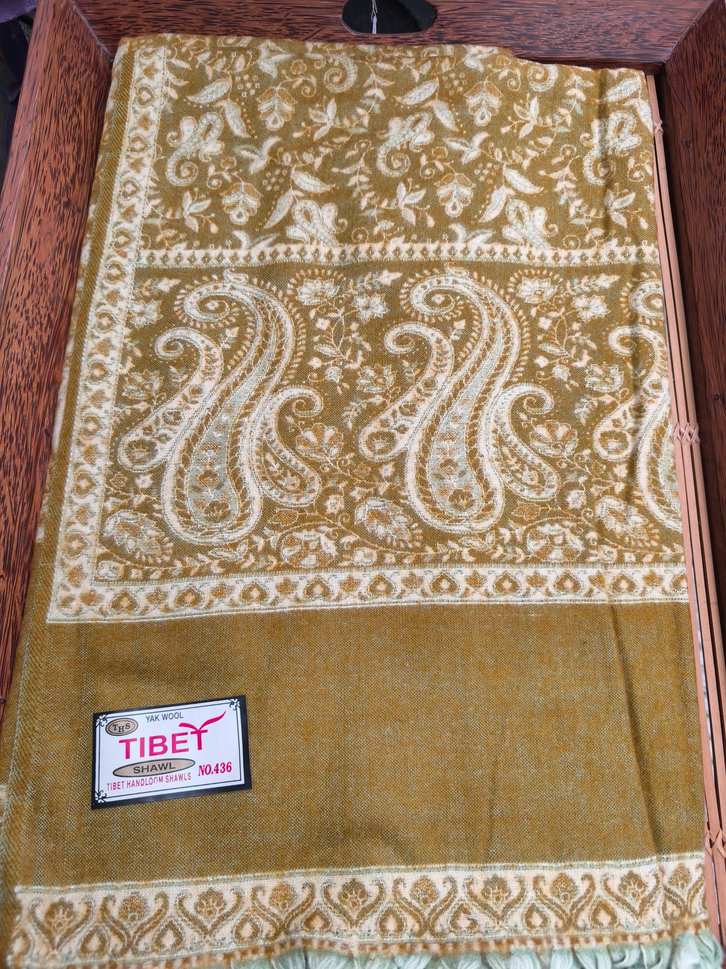 Warm Tibetan Yak Wool Shawl Scarf Stole Pashmina Blanket 134A