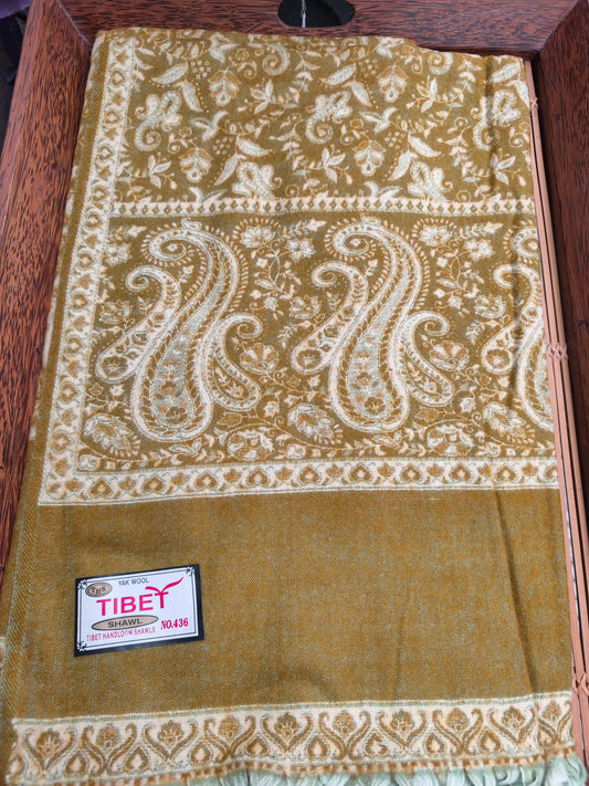 Warmer Schal/Stola aus tibetischer Yakwolle, Pashmina-Decke 134A