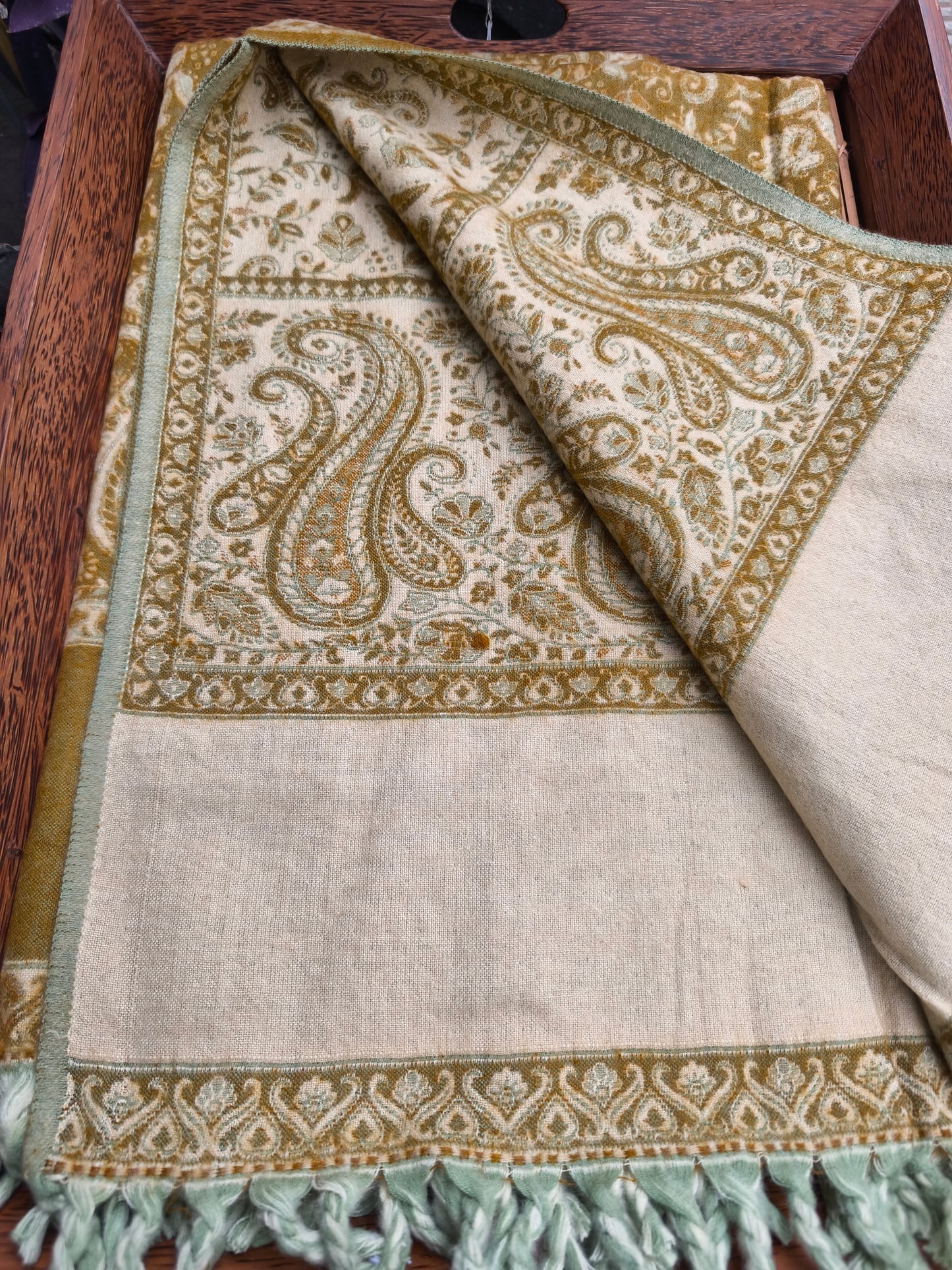 Warm Tibetan Yak Wool Shawl Scarf Stole Pashmina Blanket 134A