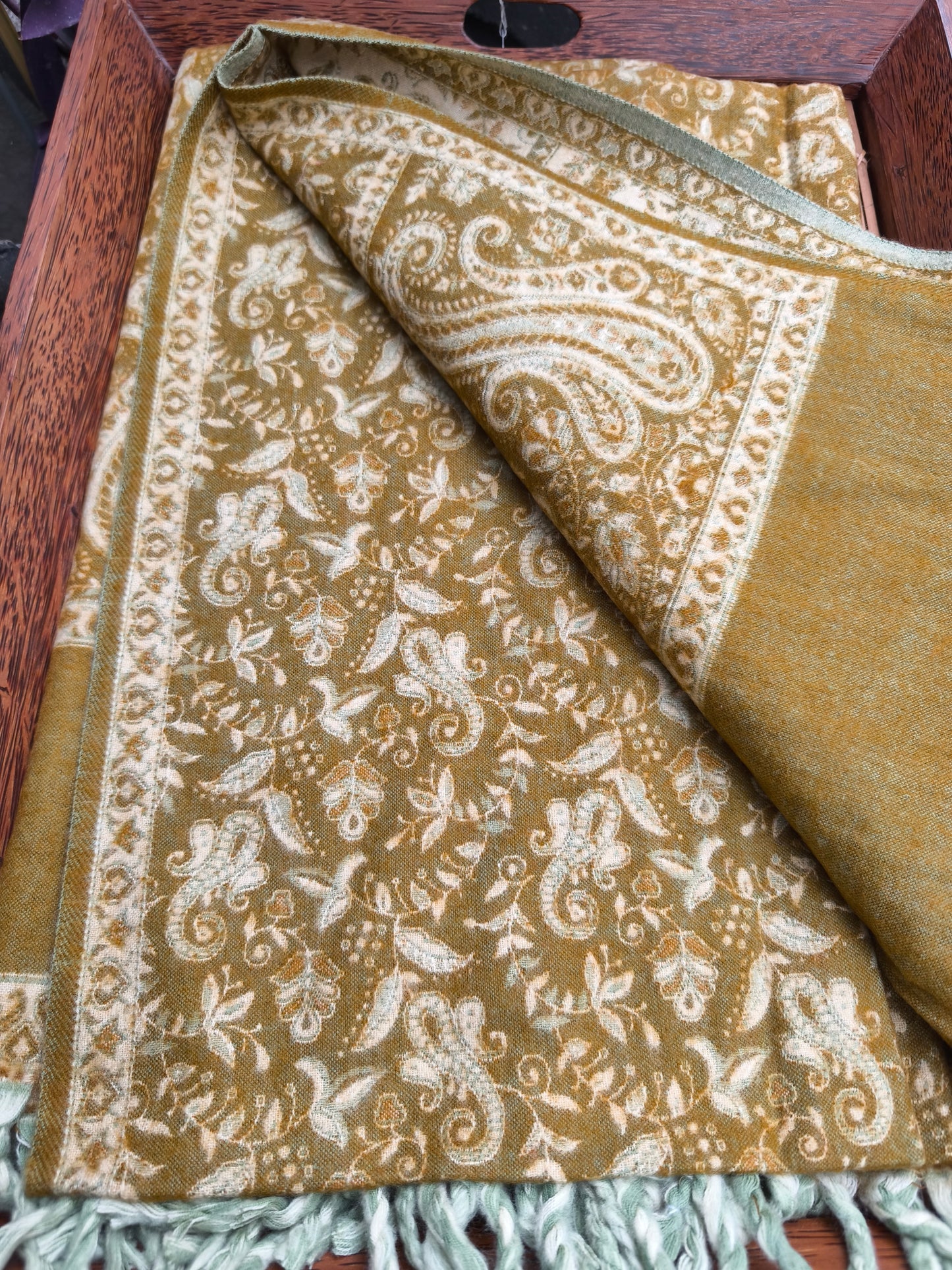 Warm Tibetan Yak Wool Shawl Scarf Stole Pashmina Blanket 134A