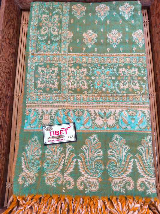 Warmer Schal aus tibetischer Yakwolle, Pashmina-Decke 136A