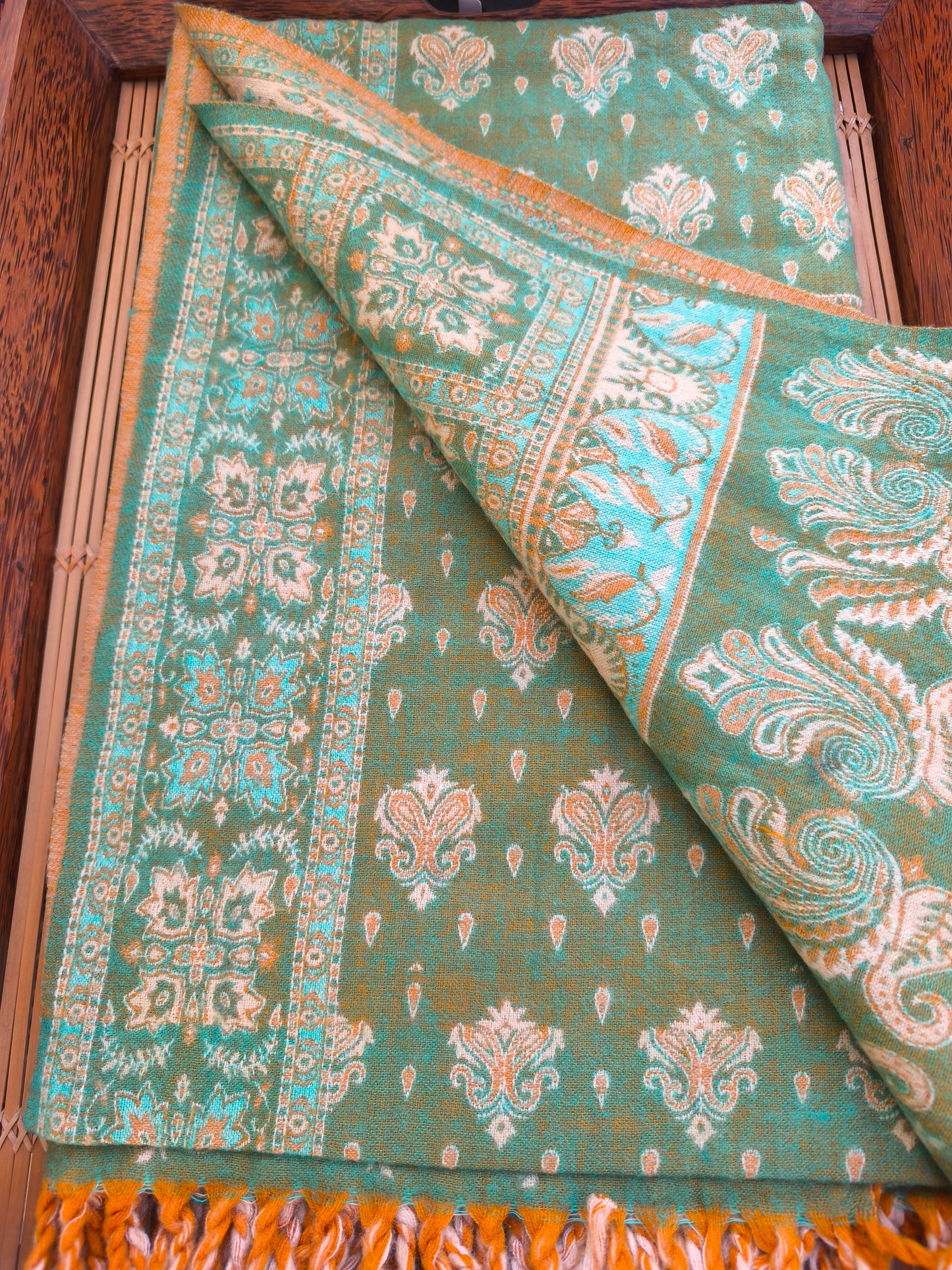 Warm Tibetan Yak Wool Shawl Scarf Stole Pashmina Blanket 136A