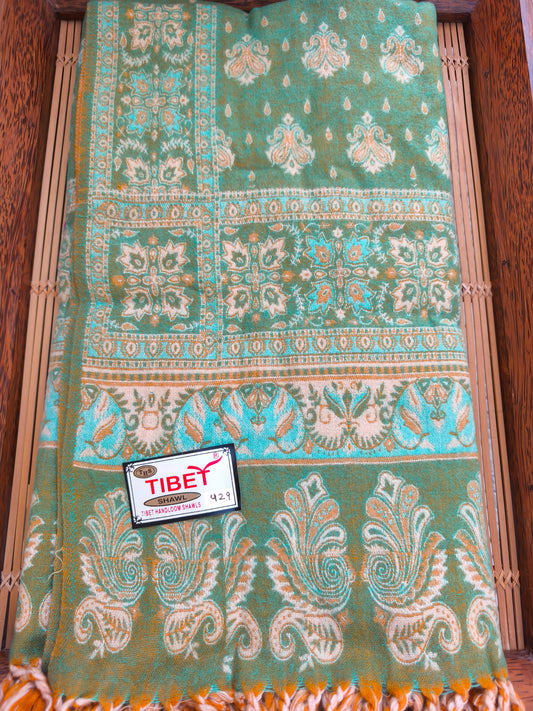 Warmer Schal aus tibetischer Yakwolle, Pashmina-Decke 140A