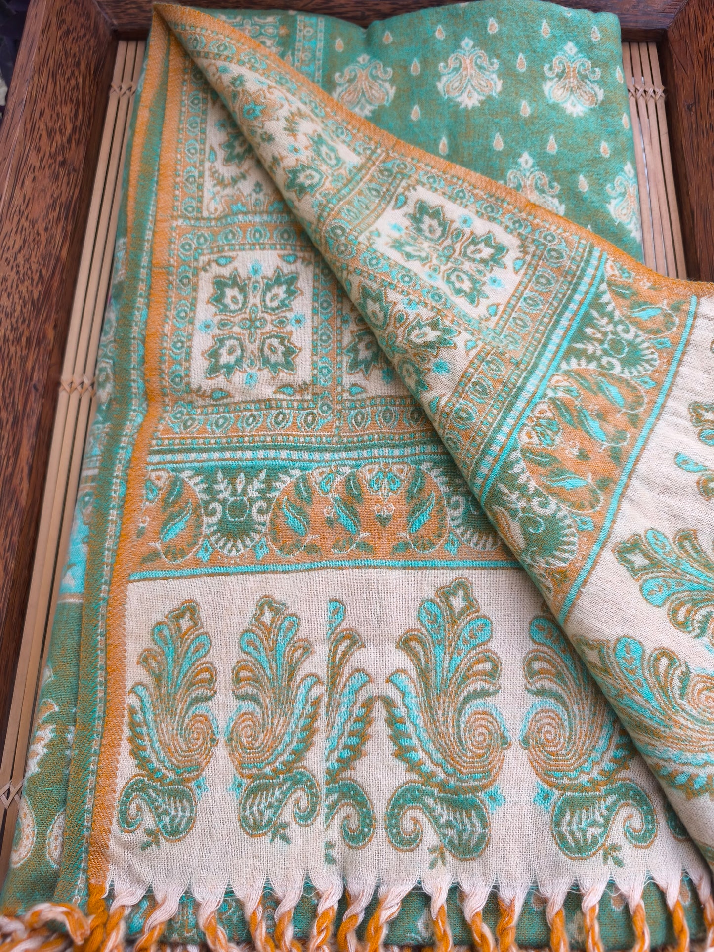 Warm Tibetan Yak Wool Shawl Scarf Stole Pashmina Blanket 140A