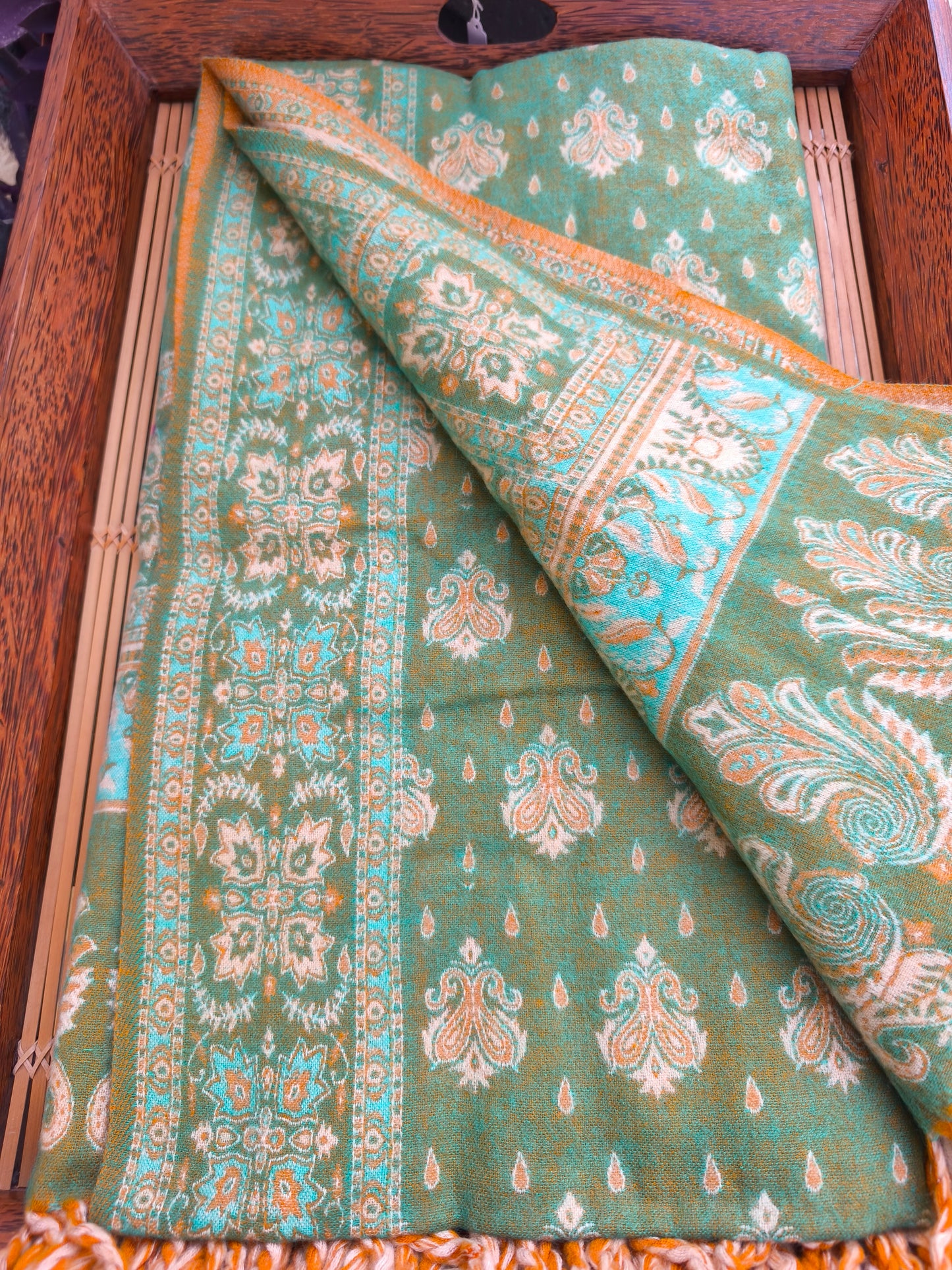 Warm Tibetan Yak Wool Shawl Scarf Stole Pashmina Blanket 140A