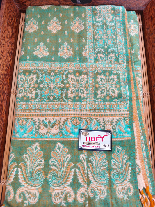 Scialle sciarpa stola Pashmina coperta lana di Yak calda Tibet 142A