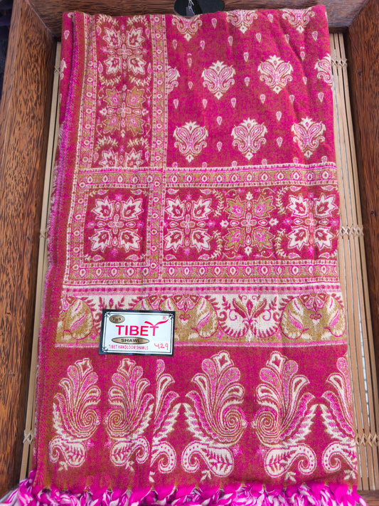 Scialle sciarpa stola Pashmina coperta lana di Yak calda Tibet 144A