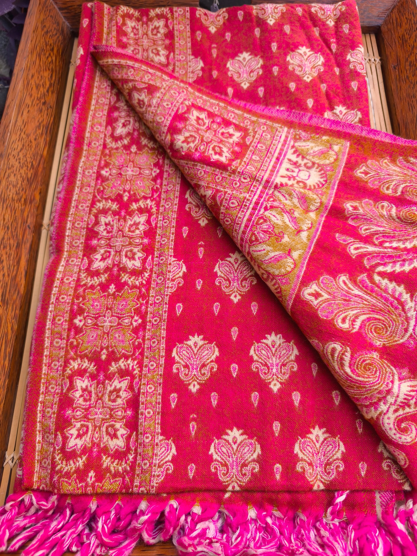 Warm Tibetan Yak Wool Shawl Scarf Stole Pashmina Blanket 144A