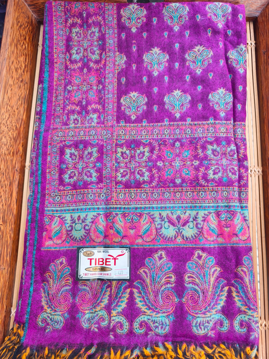 Scialle sciarpa stola Pashmina coperta lana di Yak calda Tibet 147A