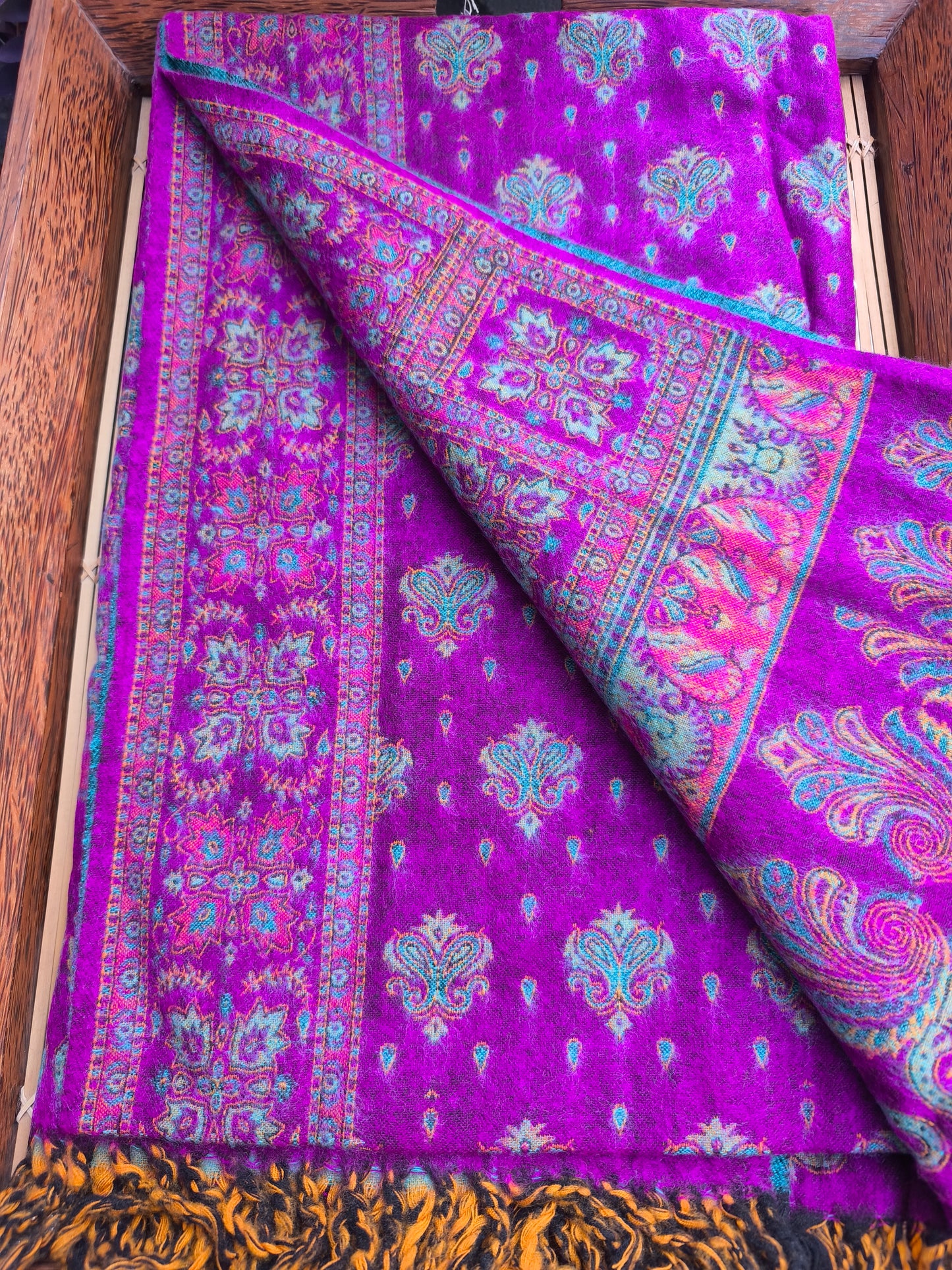 Warm Tibetan Yak Wool Shawl Scarf Stole Pashmina Blanket 147A